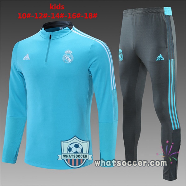 Real Madrid Kids Blue Tracksuit 2021-2022