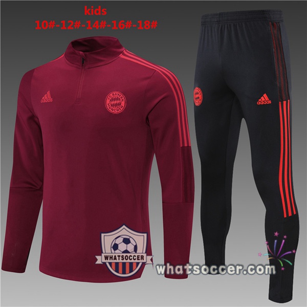 Bayern Munich Kids Red Tracksuit 2021-2022