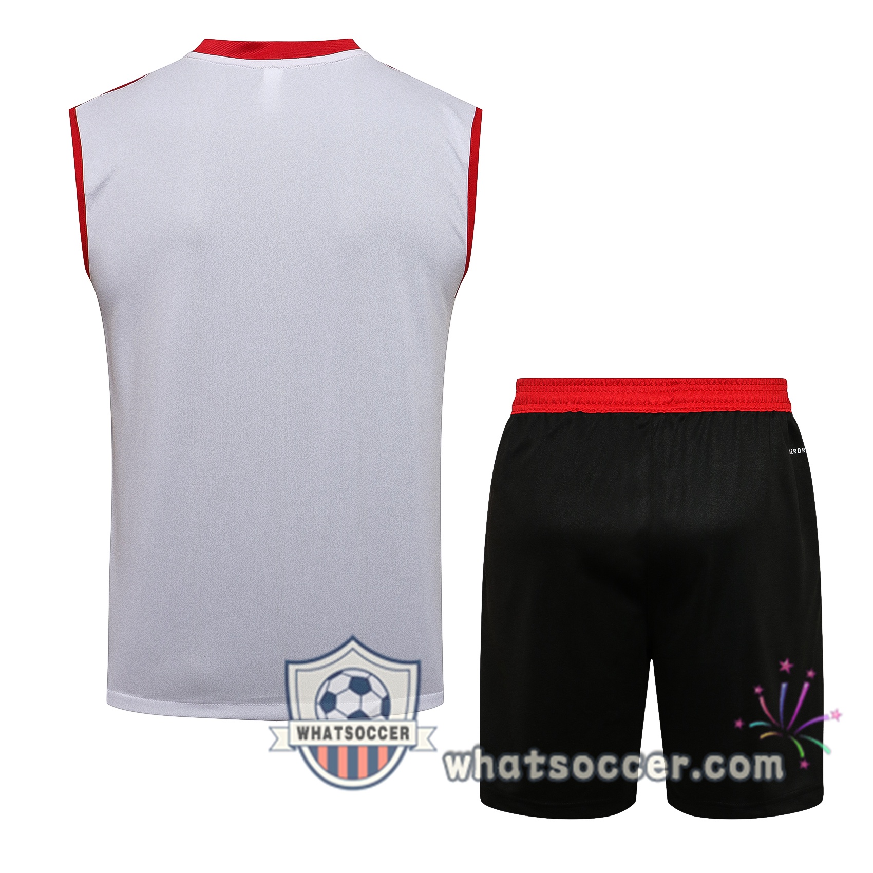 Manchester United + Shorts White Soccer Vest 2021-2022