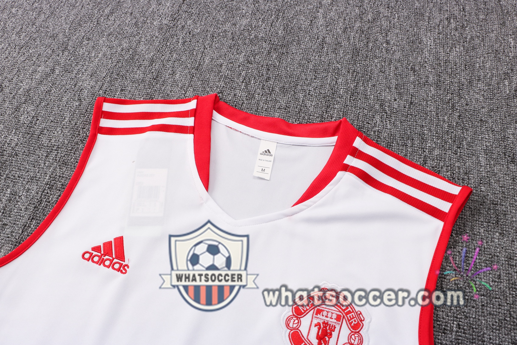 Manchester United + Shorts White Soccer Vest 2021-2022
