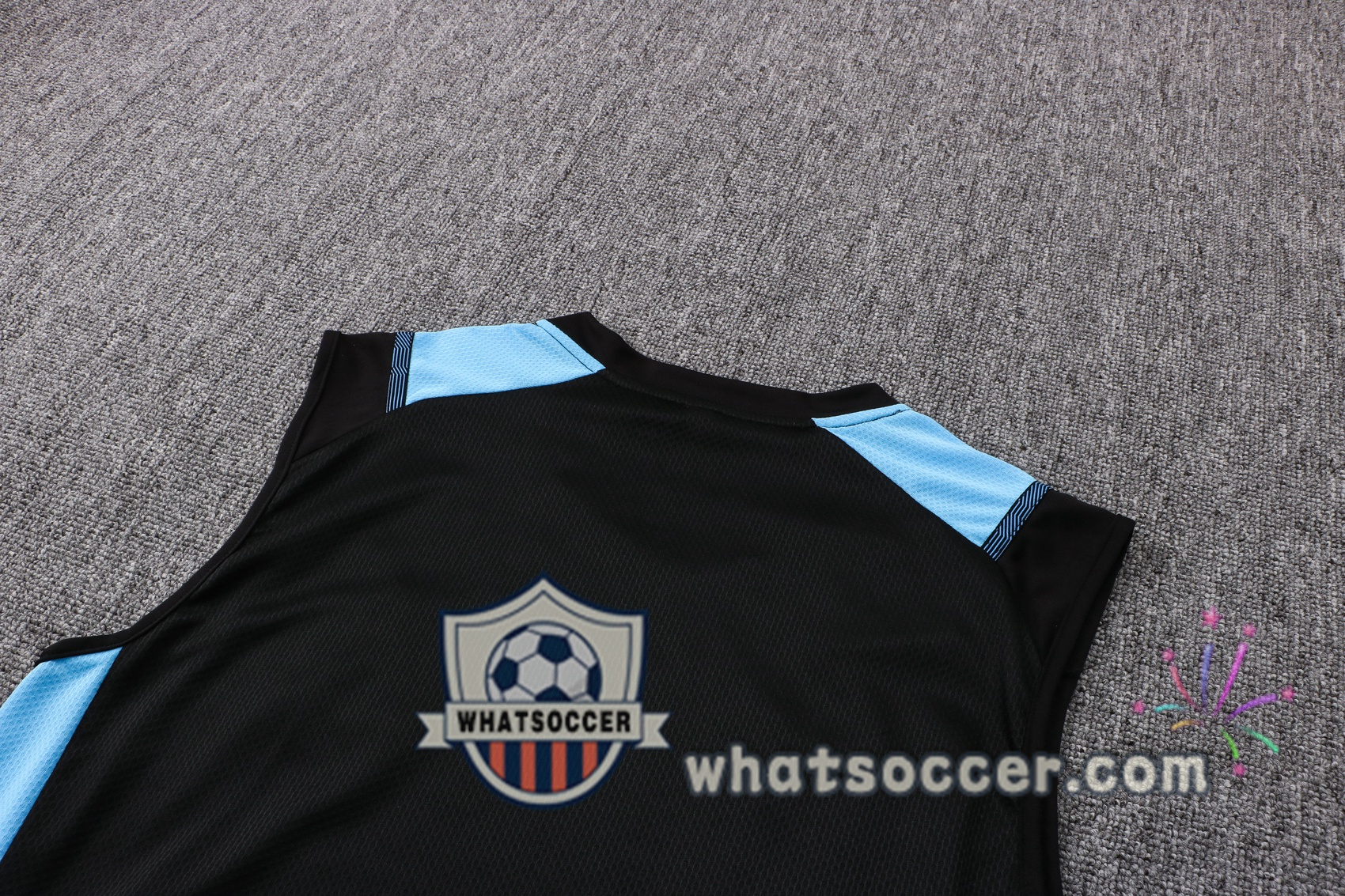 Marseille OM + Shorts Black Blue Soccer Vest 2021-2022