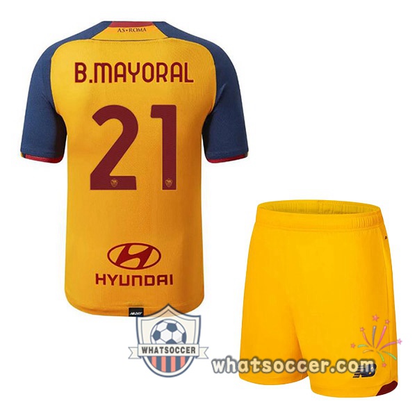 AS Roma (B.MAYORAL 21) Kids Third Soccer Jerseys 2021-2022