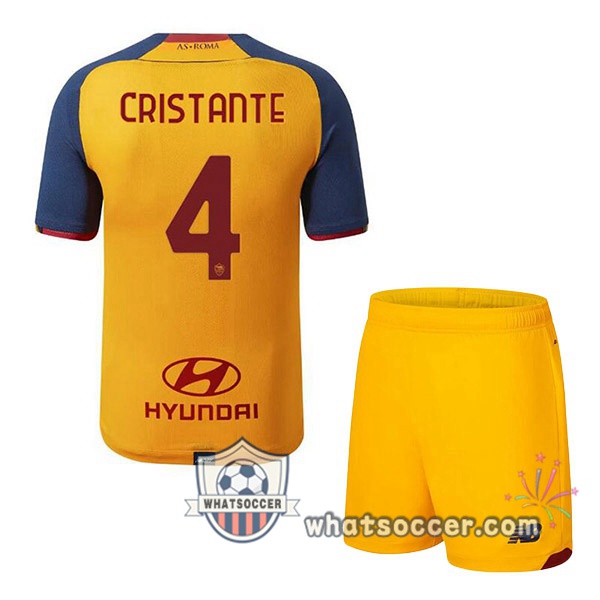 AS Roma (CRISTANTE 4) Kids Third Soccer Jerseys 2021-2022