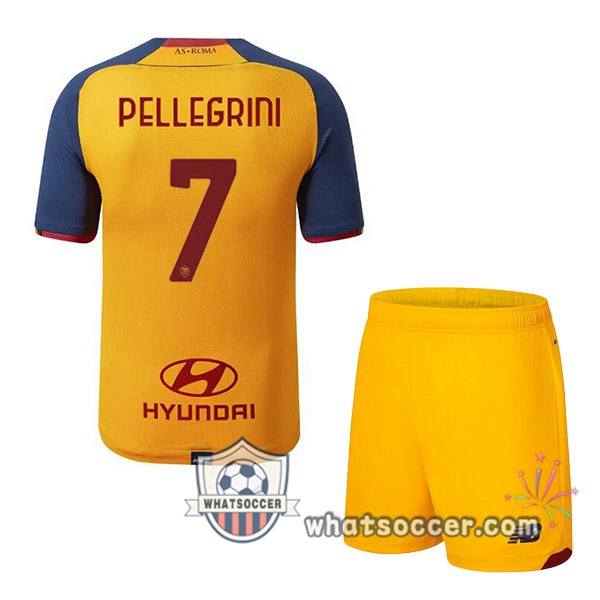 AS Roma (PELLEGRINI 7) Kids Third Soccer Jerseys 2021-2022