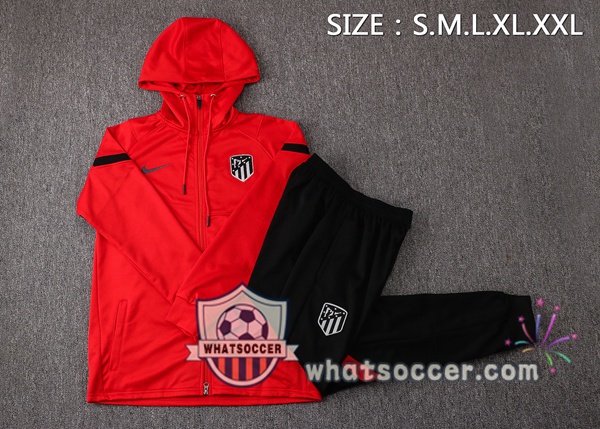 Atletico Madrid Red Hooded Jacket 2021-2022