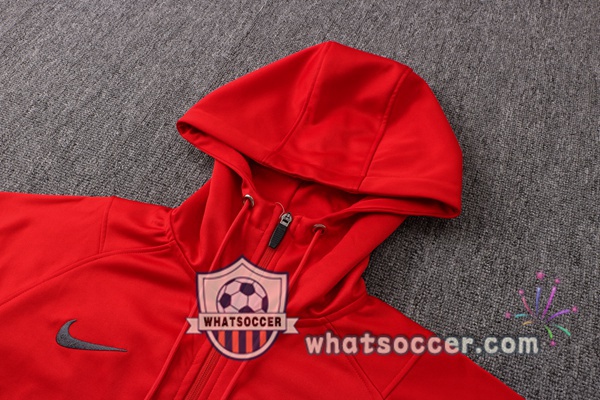 Atletico Madrid Red Hooded Jacket 2021-2022