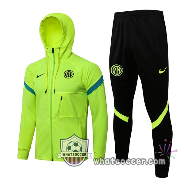 Inter Milan Green Hooded Jacket 2021-2022