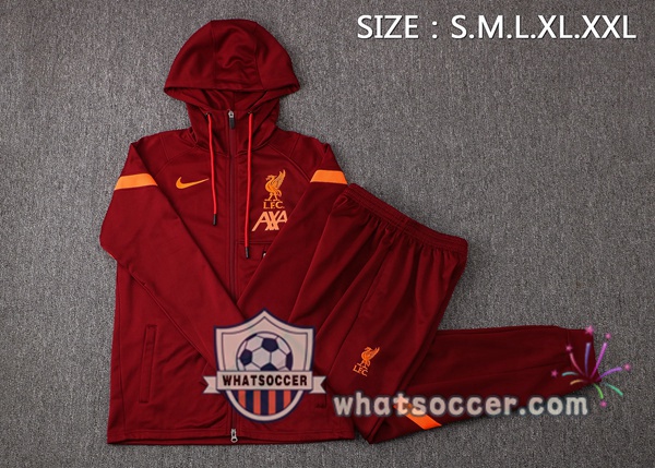 FC Liverpool Red Hooded Jacket 2021-2022