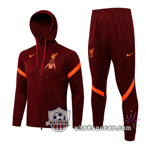 FC Liverpool Red Hooded Jacket 2021-2022