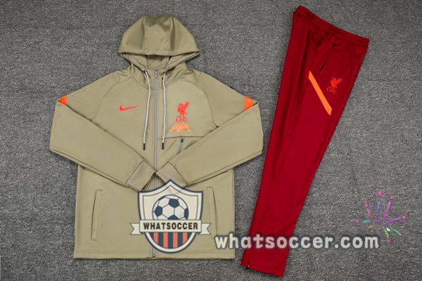 FC Liverpool Yellow Hooded Jacket 2021-2022