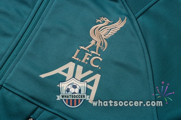 FC Liverpool Green Hooded Jacket 2021-2022