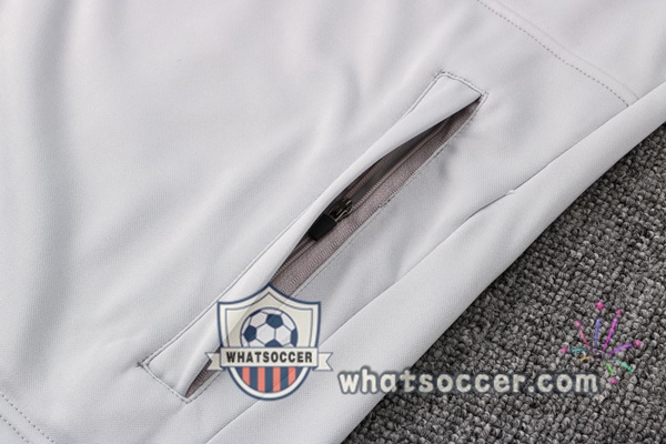 JORDAN Paris PSG Gray Hooded Jacket 2021-2022