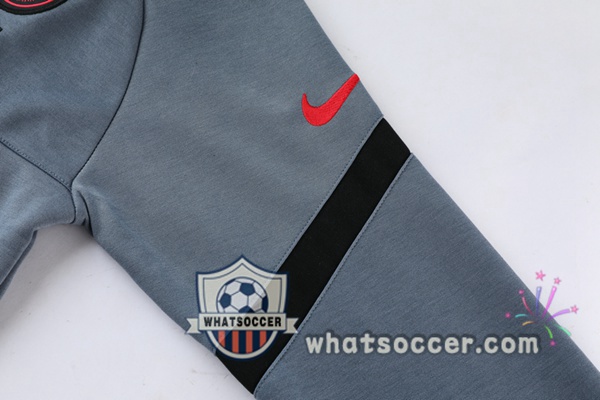 JORDAN Paris PSG Gray Hooded Jacket 2021-2022