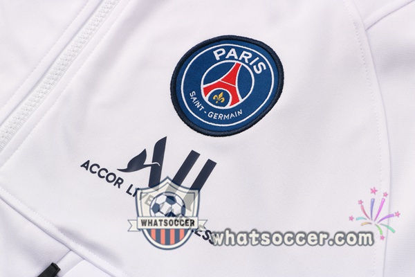 JORDAN Paris PSG White Hooded Jacket 2021-2022