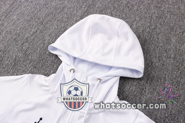 JORDAN Paris PSG White Hooded Jacket 2021-2022