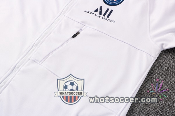 JORDAN Paris PSG White Hooded Jacket 2021-2022