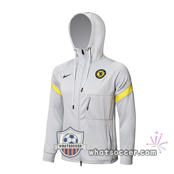 FC Chelsea Gray Hooded Jacket 2021-2022