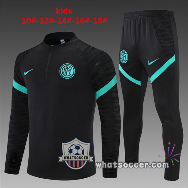 Inter Milan Kids Black Tracksuit 2021-2022