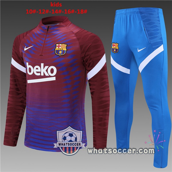 FC Barcelona Kids Red Blue Tracksuit 2021-2022