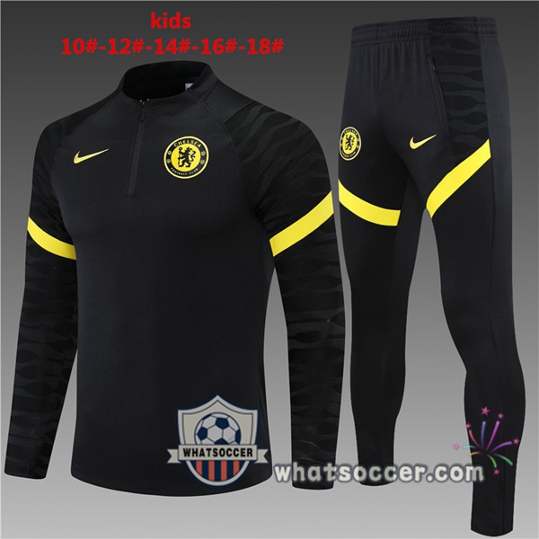 FC Chelsea Kids Black Tracksuit 2021-2022