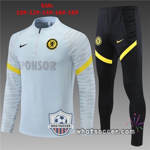 FC Chelsea Kids Gray Tracksuit 2021-2022