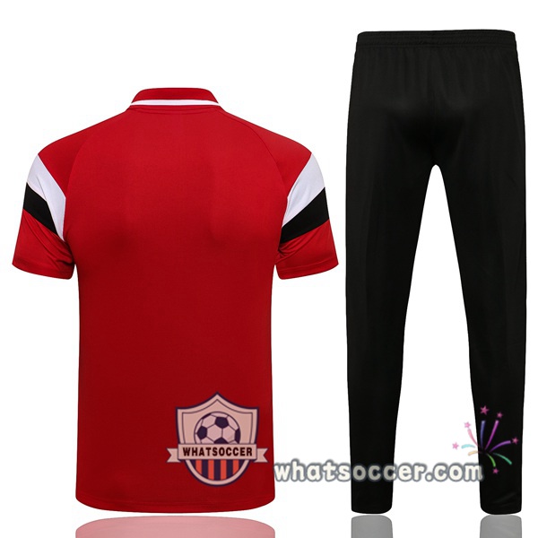 Training Polo Manchester United + Pants Red 2021-2022