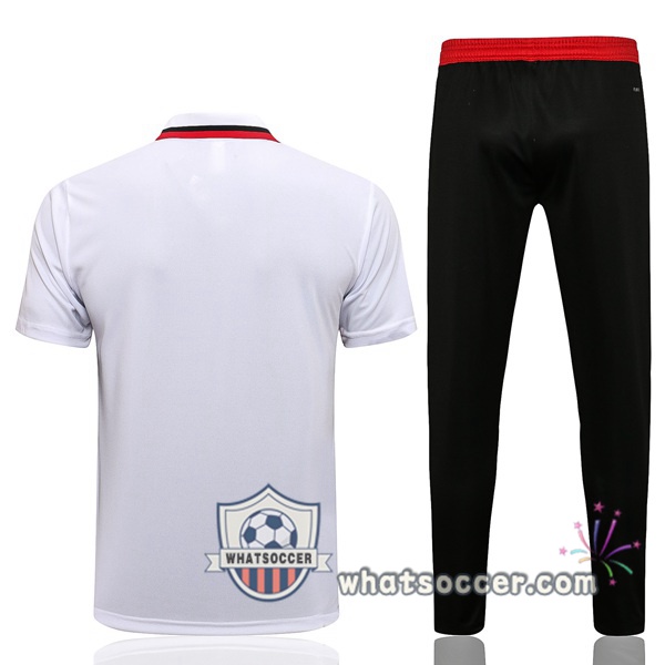 Training Polo Manchester United + Pants White 2021-2022
