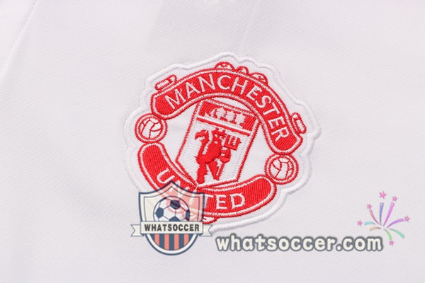 Training Polo Manchester United + Pants White 2021-2022