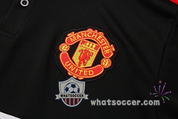 Training Polo Manchester United + Pants Black 2021-2022