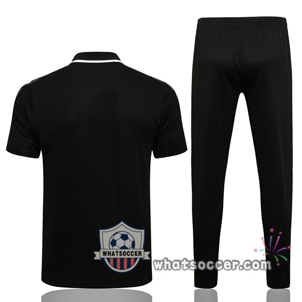 Training Polo Manchester United + Pants Black 2021-2022