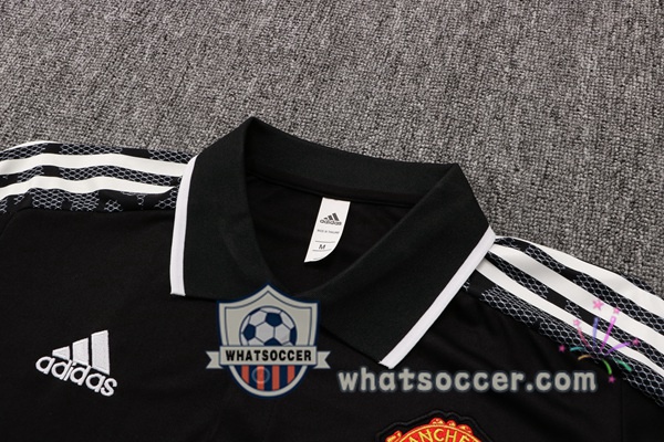 Training Polo Manchester United + Pants Black 2021-2022