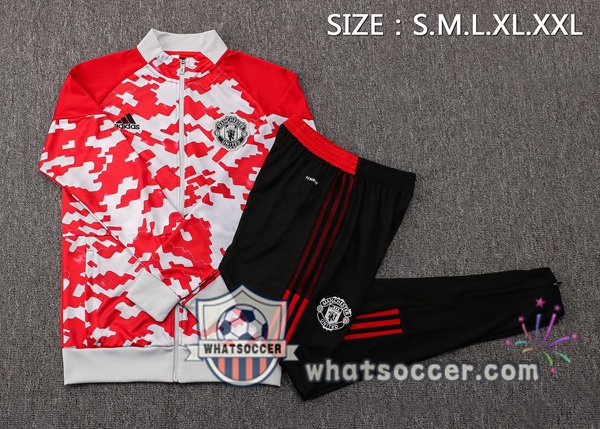 Manchester United Red White Training Jacket 2021-2022