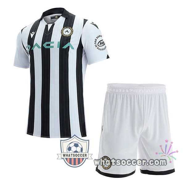 Udinese Calcio Kids Home Soccer Jerseys Black White 2021-2022