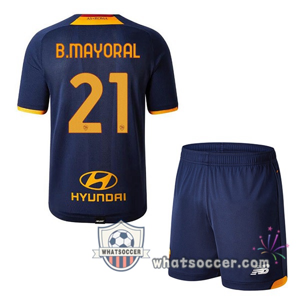 AS Roma (B.MAYORAL 21) Kids Fourth Soccer Jerseys 2021-2022