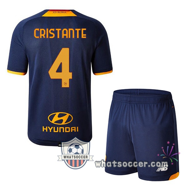AS Roma (CRISTANTE 4) Kids Fourth Soccer Jerseys 2021-2022
