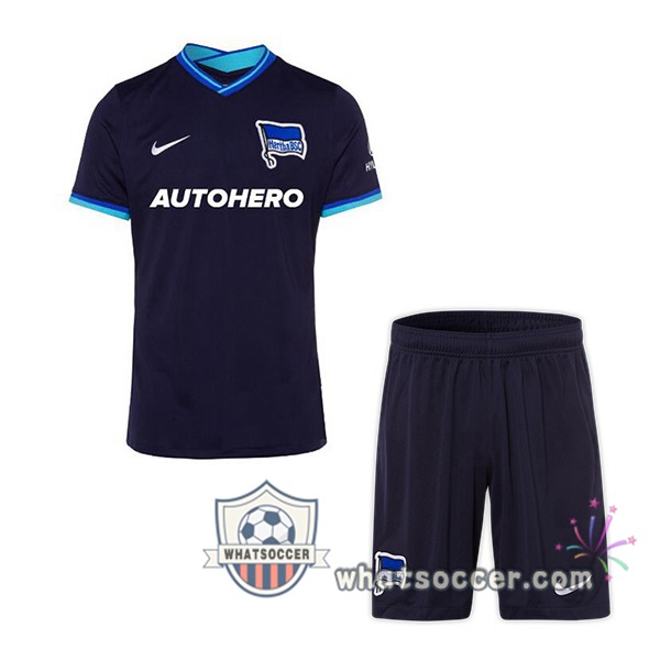 Hertha BSC Kids Away Soccer Jerseys Blue 2021-2022