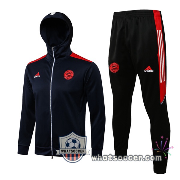 Bayern Munich Blue Royal Hooded Jacket 2021-2022