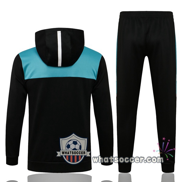 Real Madrid Black Hooded Jacket 2021-2022