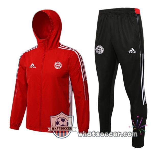 Bayern Munich Red Hooded Jacket 2021-2022