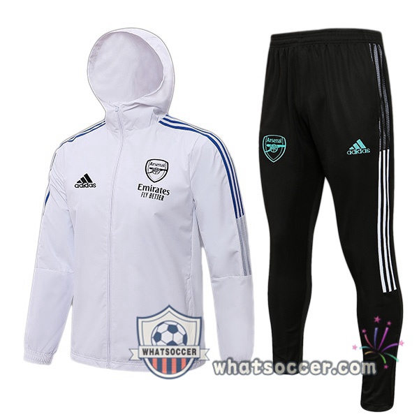 Arsenal White Hooded Jacket 2021-2022