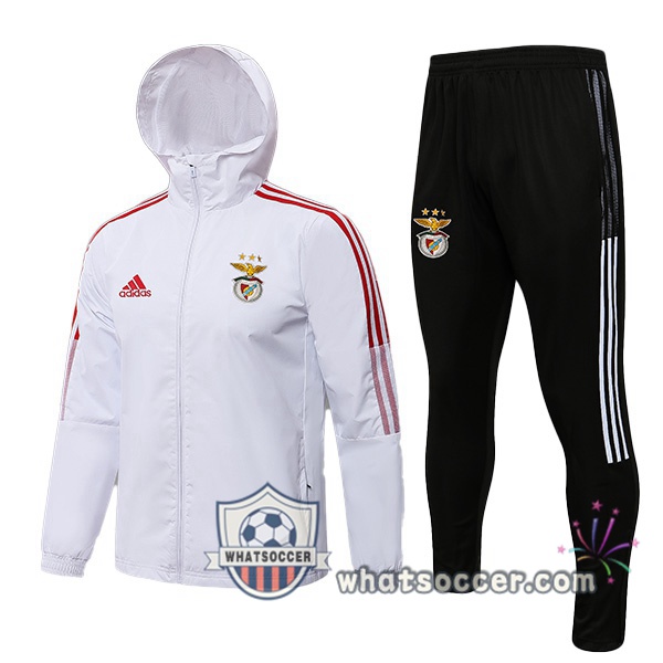 S.L Benfica White Hooded Jacket 2021-2022