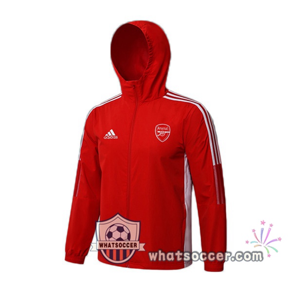 Arsenal Red Hooded Jacket 2021-2022