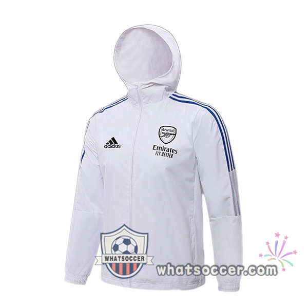 Arsenal White Hooded Jacket 2021-2022