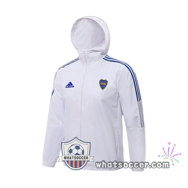 Boca Juniors White Hooded Jacket 2021-2022