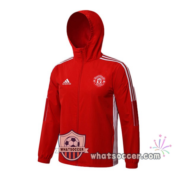 Manchester United Red Hooded Jacket 2021-2022