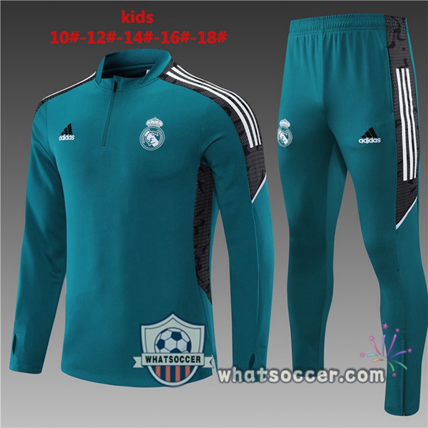 Real Madrid Kids Green Tracksuit 2021-2022