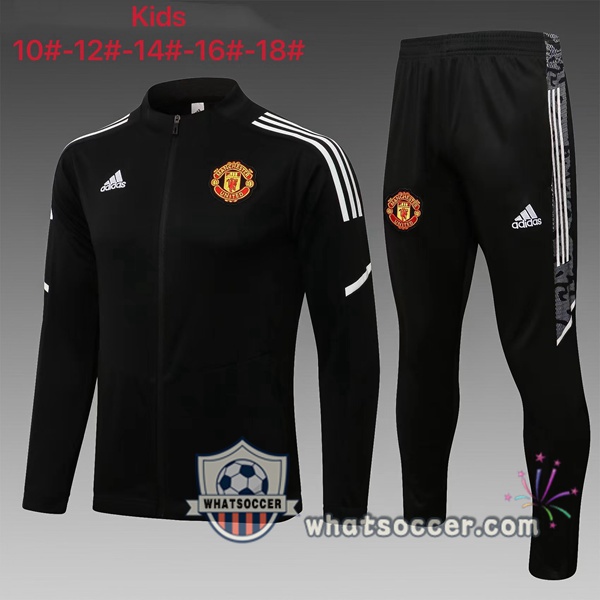 Manchester United Kids Black Training Jacket 2021-2022