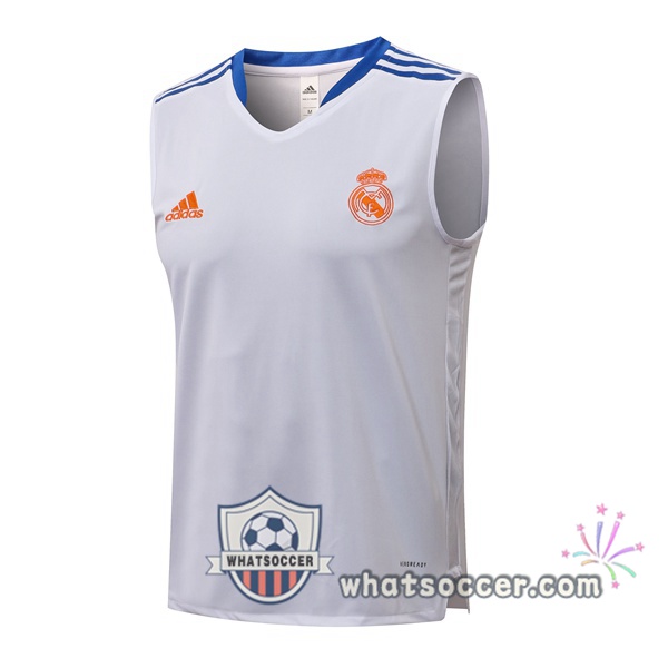 Real Madrid White Soccer Vest 2021-2022