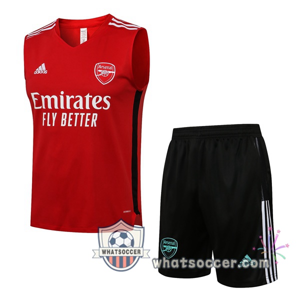 Arsenal + Shorts Red Soccer Vest 2021-2022