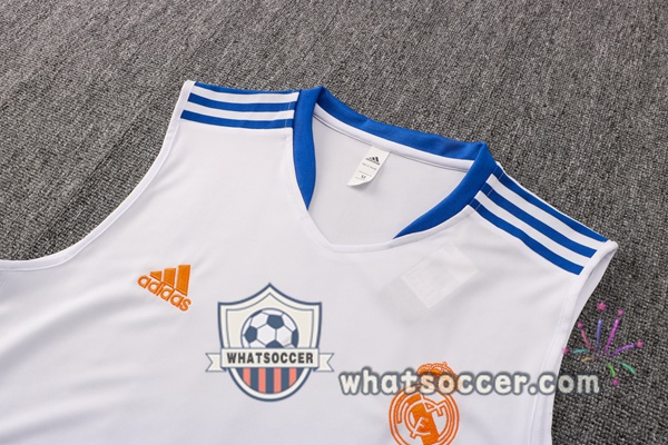 Real Madrid + Shorts White Soccer Vest 2021-2022
